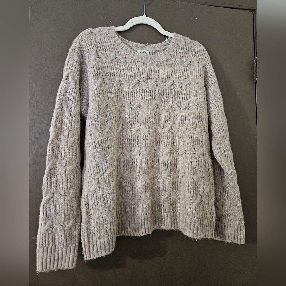 St. John's Bay Pink Cable Knit Style Sweater